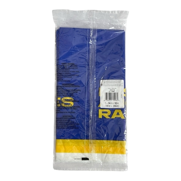 2x NWT Los Angeles Rams Super Bowl LVI Champions Plastic Table Cover Tablecloth - Picture 3 of 4